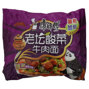 康师傅老坛酸菜牛肉袋面