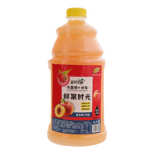 奇珍果葩鲜果时光水蜜桃+树莓复合果汁饮品
