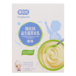 婴贝尼原味强化铁益生菌蒸米乳