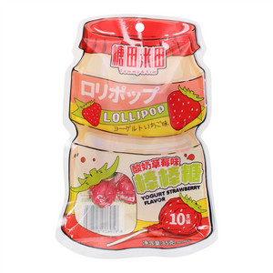 糖田米田酸奶草莓味棒棒糖