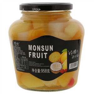 蒙欣958g冰糖什锦罐头