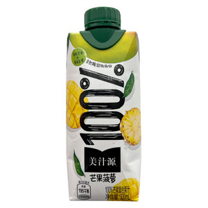 美汁源芒果菠萝100%果汁芒果复合果汁