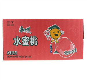 康师傅水蜜桃水果饮品1L×12入