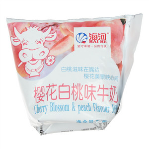 海河樱花白桃味牛奶