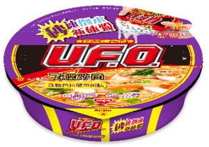 U.F.O铁板色拉鱿鱼风味飞碟炒面（油炸方便面）