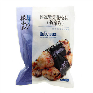 银水山速冻紫菜花枝卷（鱼糜卷）