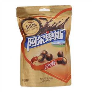 阿尔卑斯巧悦脆夹心巧克力球96g
