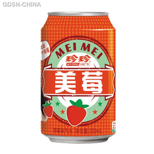 珍珍美莓草莓味汽水