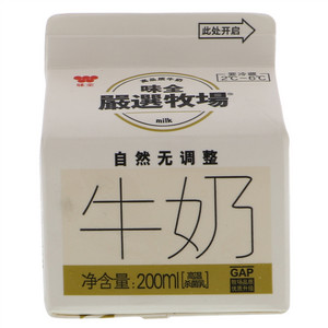 味全严选牧场自然无调整牛奶