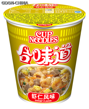 合味道虾仁风味油炸方便面