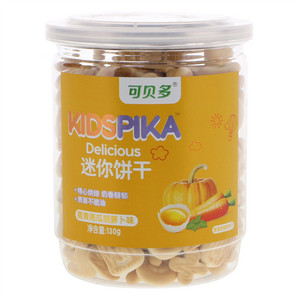 KIDSPIKA可贝多蛋黄南瓜胡萝卜味迷你饼干