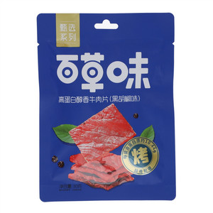 百草味甄选系列黑胡椒味高蛋白醇香牛肉片