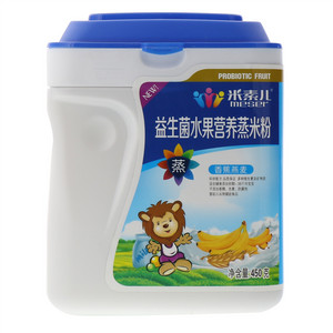 米素儿益生菌香蕉燕麦水果蒸营养米粉