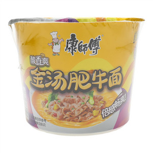 康师傅酸香爽金汤肥牛桶面