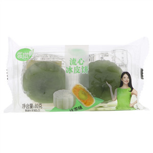 乐琪抹茶味流心冰皮饼