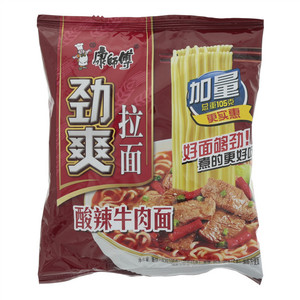 康师傅劲爽酸辣牛肉面