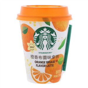 STARBUCKS星巴克星怡杯橙香布蕾味拿铁咖啡饮料
