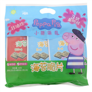 添乐卡通王小猪佩奇混合口味海苔脆片