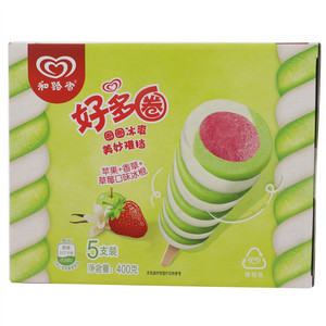 和路雪好多圈苹果+香草+草莓口味冰棍