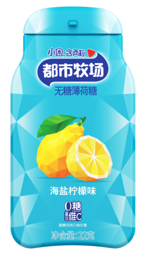 都市牧场海盐柠檬味无糖薄荷糖