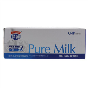 东方多鲜庄园多鲜UHT超高温灭菌纯牛奶Pure Milk 1箱×16袋×200毫升