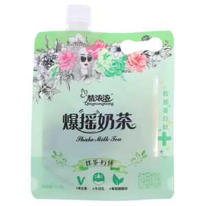 情浓浓抹茶奶绿爆摇奶茶