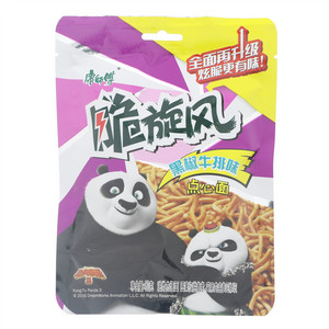 康师傅脆旋风黑椒牛排味点心面50克