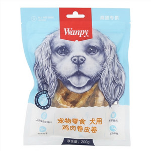 wanpy宠物零食犬用鸡肉卷皮卷