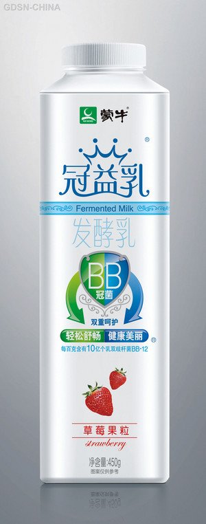 蒙牛BIO-V2轻衡冠益乳草莓风味发酵乳