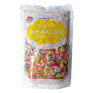 乐焙炫彩袋装彩针抛光-普通彩糕点装饰用糖果