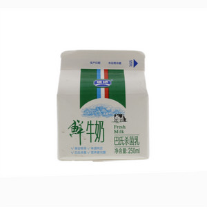 银桥鲜牛奶Fresh Milk巴氏杀菌乳250ml