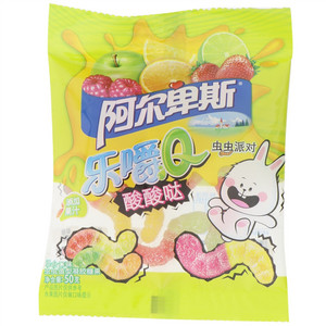 阿尔卑斯乐嚼Q混合口味虫虫造型凝胶糖果
