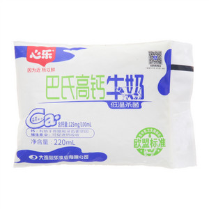 心乐低温杀菌巴氏高钙牛奶