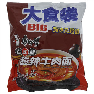 康师傅大食袋老陈醋酸辣牛肉面