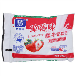金雪贝草莓味酸牛奶饮品