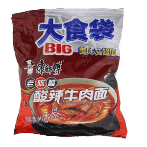 康师傅大食袋老陈醋酸辣牛肉面