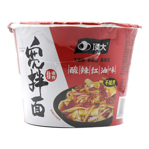 顶大酸辣红油味宽拌面
