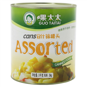 果太太糖水什锦罐头