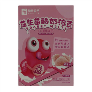 知元森禾草莓味益生菌酸奶溶豆