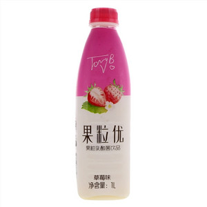 果粒优草莓味果粒乳酸菌饮品