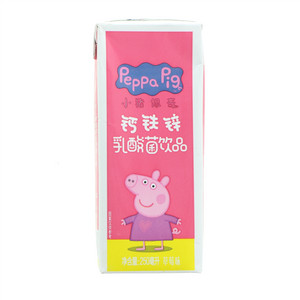 小猪佩奇草莓味钙铁锌乳酸菌饮品