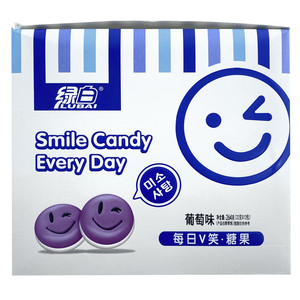 绿白葡萄味压片糖+葡萄味硬糖