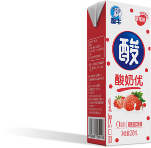 澳牛草莓味酸奶优乳饮料（苗条砖）