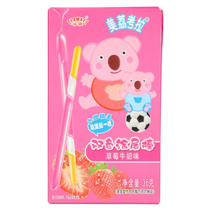TEAMKEI添祺美荔考拉草莓牛奶味双色涂层巧克力棒