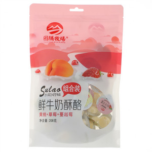 图腾牧场鲜牛奶酥酪（黄桃+草莓+蔓越莓）