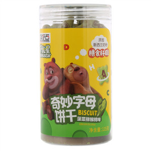 好吃点贝优星/Beaustar菠菜猕猴桃味奇妙字母饼干