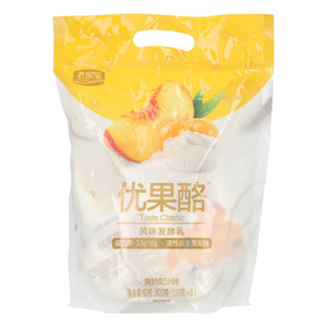 君乐宝优果酪黄桃配沙棘风味发酵乳