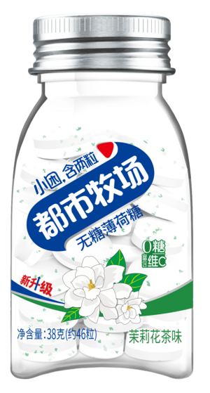 都市牧场38克无糖薄荷糖茉莉花茶味