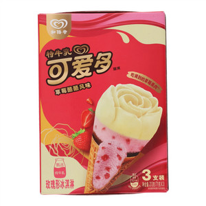 可爱多特牛乳草莓酪酪口味冰淇淋Y24多支装 6X345ML(213G)