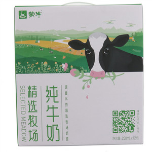 蒙牛精选牧场纯牛奶250ml*12